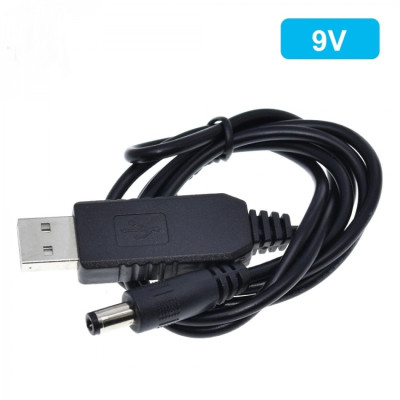 Кабель для живлення роутера від Power Bank No Brand USB DC 9V 1 м Чорний (hub_zfly7r) Кабель для живлення роутера від Power Bank No Brand USB DC 9V 1 м Чорний (hub_zfly7r)
