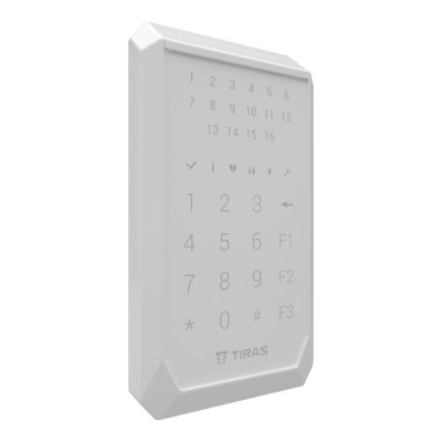 Сенсорная клавиатура Tiras Technologies K-PAD16+ (white) для управления охранной системой Orion NOVA II Сенсорная клавиатура Tiras Technologies K-PAD16+ (white) для управления охранной системой Orion NOVA II
