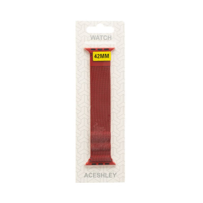 Ремінець ANCHOR Milanese loop Apple Watch 49 / Watch 45/ Watch 44 / Watch 42 mm Red