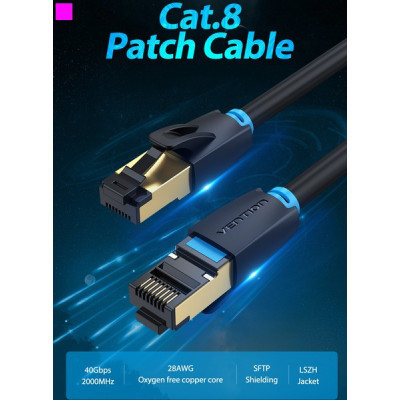 Патч-корд CAT 8 SFTP Ethernet 1 м Black IKABF Патч-корд CAT 8 SFTP Ethernet 1 м Black IKABF