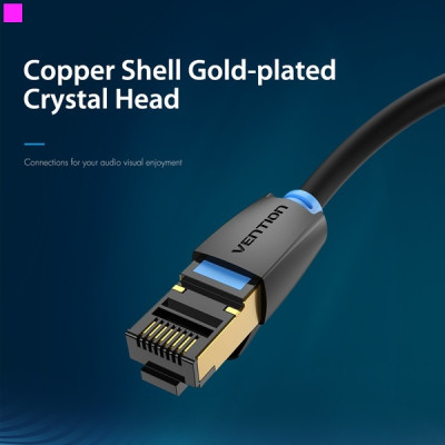 Патч-корд CAT 8 SFTP Ethernet 1 м Black IKABF Патч-корд CAT 8 SFTP Ethernet 1 м Black IKABF