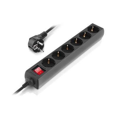Фильтр питания Real-el RS-6 Protect M 3м Black (EL122300034)