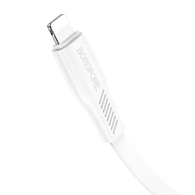 Кабель USB Borofone BX85 для заряджання та передачі даних USB-C на Lightning, 1м, підтримка швидкого заряджання PD 20W Білий