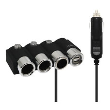Автомобильный разветвитель прикуривателя OLESSON 1508 (3 гнезда, 2 USB)