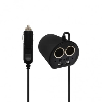 Разветвитель прикуривателя (2 гнезда + 2 USB) OLESSON 1513 Black Разветвитель прикуривателя (2 гнезда + 2 USB) OLESSON 1513 Black
