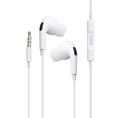 Проводные наушники 3.5mm Hoco M1 Pro вакуумные с микрофоном 1.2m White
