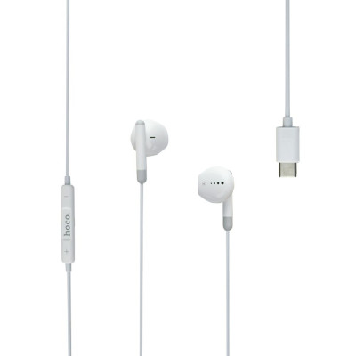 Дротові навушники Type-C Hoco M93 Stereo вакуумні з мікрофоном 1.2m White Дротові навушники Type-C Hoco M93 Stereo вакуумні з мікрофоном 1.2m White