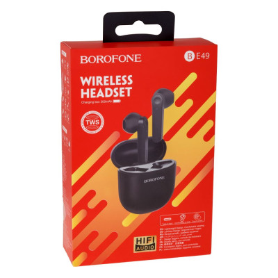 Беспроводные наушники Borofone BE49 Serenity TWS Type C Bluetooth 5.0 300 mah Black Беспроводные наушники Borofone BE49 Serenity TWS Type C Bluetooth 5.0 300 mah Black