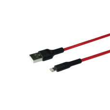 Кабель Ridea RC-M132 Fila 12W USB - Lightning 2.4A 1 m Red-Black