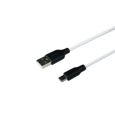 Кабель Ridea RC-M124 Soft Silicone 60W USB Type C 3A 1 m White - Black