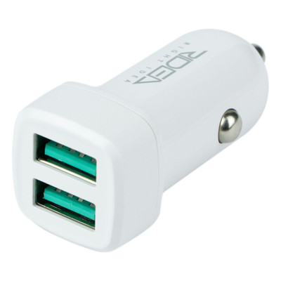 Автомобільний зарядний пристрій Ridea RCC-21112 Grand 12W USB - microUSB 2USB 2.4 A White