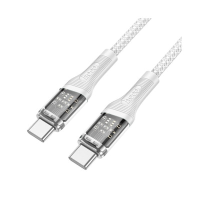 Кабель Hoco Type C на Type C з підтримкою швидкої зарядки 60W 1.2 м Grey