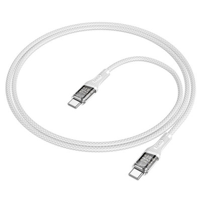 Кабель Hoco Type C на Type C з підтримкою швидкої зарядки 60W 1.2 м Grey