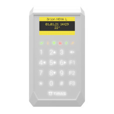 Сенсорна клавіатура Tiras Technologies K-PAD OLED+ (white) для керування охоронною системою Orion NOVA II