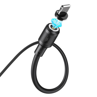 Кабель магнитный HOCO X52 USB на Lightning Sereno 1 м Чёрный Кабель магнитный HOCO X52 USB на Lightning Sereno 1 м Чёрный