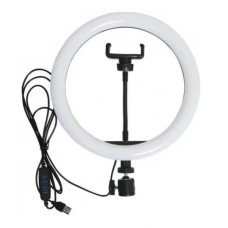 Кольцевая светодиодная LED лампа RIAS LC-666 26см с держателем управление на проводе (2_009683)