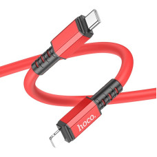 Кабель для зарядки hoco. X85 Strength Type-C на Lightning TPE PD 20W OD 6 мм 1 м Red