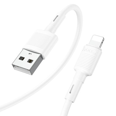 Кабель Hoco X83 USB - Lightning PVC 2.4A USB на Apple 1.0 м/3.28ft White