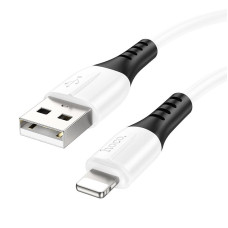 Экономичный силиконовый кабель hoco. X82 USB на Apple-Lightning 2.4A 1.0 м/3.28ft White