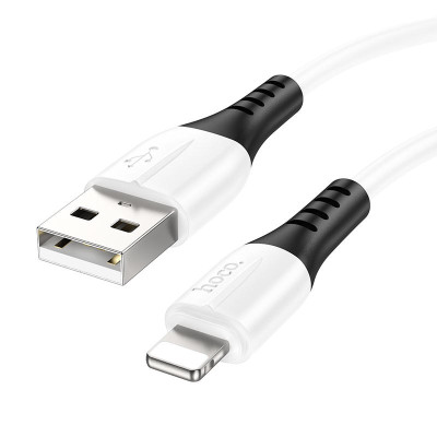 Экономичный силиконовый кабель hoco. X82 USB на Apple-Lightning 2.4A 1.0 м/3.28ft White