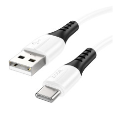 Экономичный силиконовый кабель hoco. X82 USB на Type-C ток до 3A 1.0 м /3.28ft White