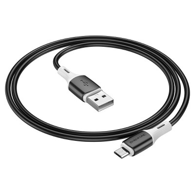 Кабель для зарядки и передачи данных Borofone BX79 Silicone USB на Micro-USB 1 м 2.4A Black