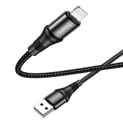 Кабель Hoco X50 Excellent USB на Lightning 1 m 2.4A Black