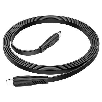 Кабель для зарядки Borofone BX85 Auspicious PD 20W Type C to Lightning 1 m 3A Black Кабель для зарядки Borofone BX85 Auspicious PD 20W Type C to Lightning 1 m 3A Black