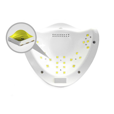 Лампа для манікюру Sun 5 ультрафіолетова LED 48W White (3_01292) Лампа для манікюру Sun 5 ультрафіолетова LED 48W White (3_01292)