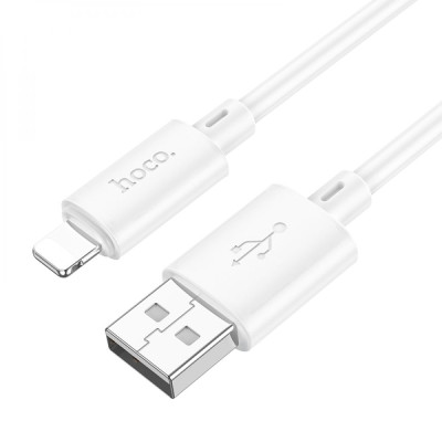 Кабель для зарядки передачи данных Hoco X88 Gratified USB to Lightning 2.4A 1 m White