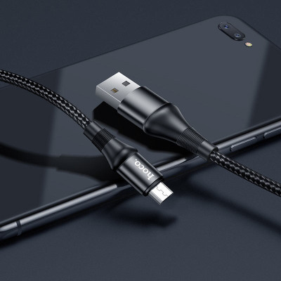Кабель для зарядки и передачи данных Hoco X50 Excellent USB на Micro-USB 1 m 2.4A Black Кабель для зарядки и передачи данных Hoco X50 Excellent USB на Micro-USB 1 m 2.4A Black