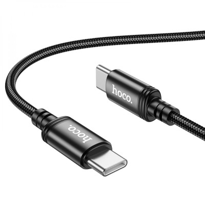 Кабель для зарядки передачи данных Hoco X89 Wind 60W Type-C to Type-C 1 m 3A Black