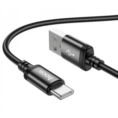 Кабель для зарядки передачи данных Hoco X89 Wind USB to Type-C 1 m 3A Black