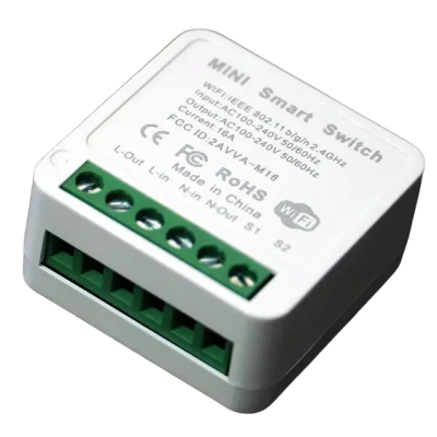 Розумний бездротовий вмикач RIAS M-16 Wi-Fi 220V 16A/3520W White (3_01781) Розумний бездротовий вмикач RIAS M-16 Wi-Fi 220V 16A/3520W White (3_01781)