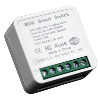 Розумний бездротовий вмикач RIAS M-16 Wi-Fi 220V 16A/3520W White (3_01781) Розумний бездротовий вмикач RIAS M-16 Wi-Fi 220V 16A/3520W White (3_01781)