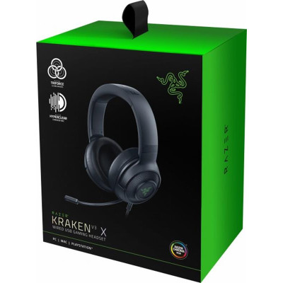Гарнітура Razer Kraken V3 X USB Black (RZ04-03750300-R3M1) Гарнітура Razer Kraken V3 X USB Black (RZ04-03750300-R3M1)
