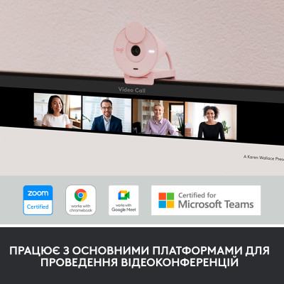 Веб-камера Logitech Brio 300 Rose (960-001448) Веб-камера Logitech Brio 300 Rose (960-001448)
