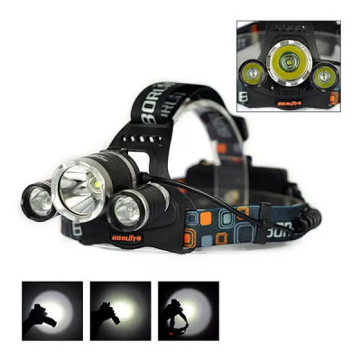 Фонарик налобный High Power HeadLamp 3xCree T6 с 3 диодами на аккумуляторах + зарядка 12В на micro USB Фонарик налобный High Power HeadLamp 3xCree T6 с 3 диодами на аккумуляторах + зарядка 12В на micro USB