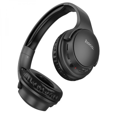 Блютуз стерео гарнитура Hoco W40 проводное подключение AUX и беспроводное Bluetooth V5.3 аккумулятор 200mAh Black Блютуз стерео гарнитура Hoco W40 проводное подключение AUX и беспроводное Bluetooth V5.3 аккумулятор 200mAh Black