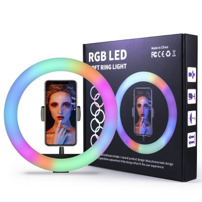 Кільцева світлодіодна LED лампа RIAS RGB-260 26см Різнобарвна з держателем USB управління на проводі Кільцева світлодіодна LED лампа RIAS RGB-260 26см Різнобарвна з держателем USB управління на проводі