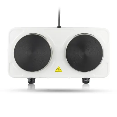 Електроплита настільна RAF R.8020A 2 конфорки дискова 2000W White (3_02422) Електроплита настільна RAF R.8020A 2 конфорки дискова 2000W White (3_02422)