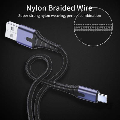 Зарядный кабель с подсветкой ESSAGER USB Type-C 3A 2метра Зарядный кабель с подсветкой ESSAGER USB Type-C 3A 2метра