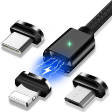 Магнитный кабель ESSAGER (micro USB, Type-C, Lightning) 2метра