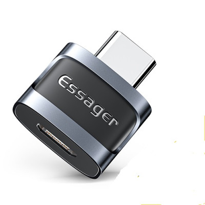 Адаптер Essager Type-C на Micro USB 2.0 Blue