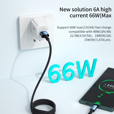 Зарядный кабель ESSAGER Sunset 6A PD66W Type-C 1 метр