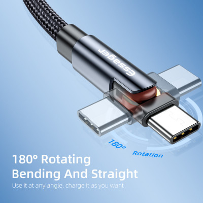 Зарядный кабель ESSAGER USB с вращающимся коннектором Micro USB 3A 1метр Зарядный кабель ESSAGER USB с вращающимся коннектором Micro USB 3A 1метр