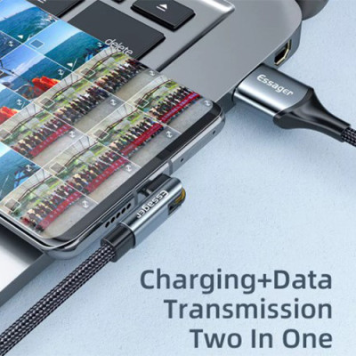 Зарядный кабель ESSAGER USB с вращающимся коннектором Micro USB 3A 1метр Зарядный кабель ESSAGER USB с вращающимся коннектором Micro USB 3A 1метр