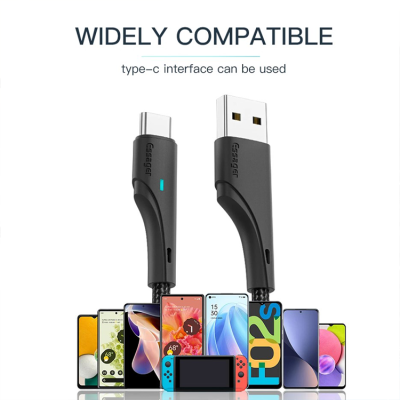 Зарядный кабель Rousseau черный ESSAGER Fact charge Type-C 1метр 3A Зарядный кабель Rousseau черный ESSAGER Fact charge Type-C 1метр 3A