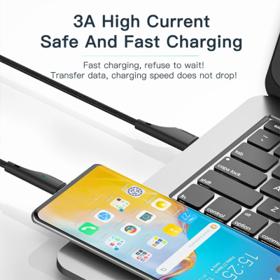Зарядний кабель Rousseau чорний ESSAGER Fact charge micro USB 1метр 2.4A Зарядний кабель Rousseau чорний ESSAGER Fact charge micro USB 1метр 2.4A