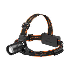 Фонарь налобный аккумуляторный масштабируемый SuperFire HL08 1600 Lumen IP32 Black